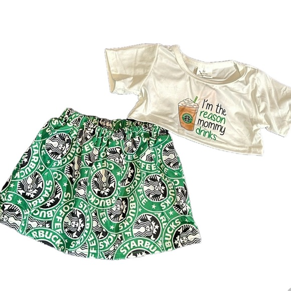 Starbucks baby/toddler girls 2 piece set - Picture 2 of 6